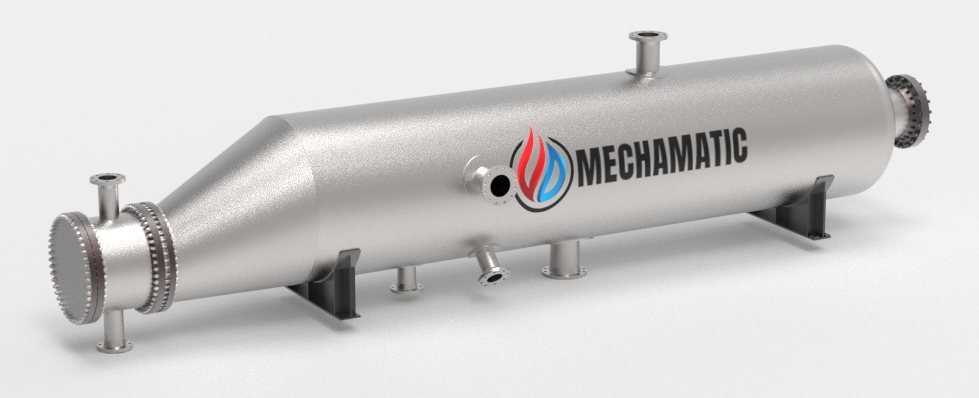 MechaMatic AKT kettle reboiler with a removable channel cover, kettle-type shell and pull-through floating head